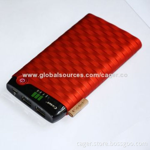 Fire-proof Housing Portable Charger for Samsung, iPhone, Tablet PC, China Manufacturer, 10,000mAh